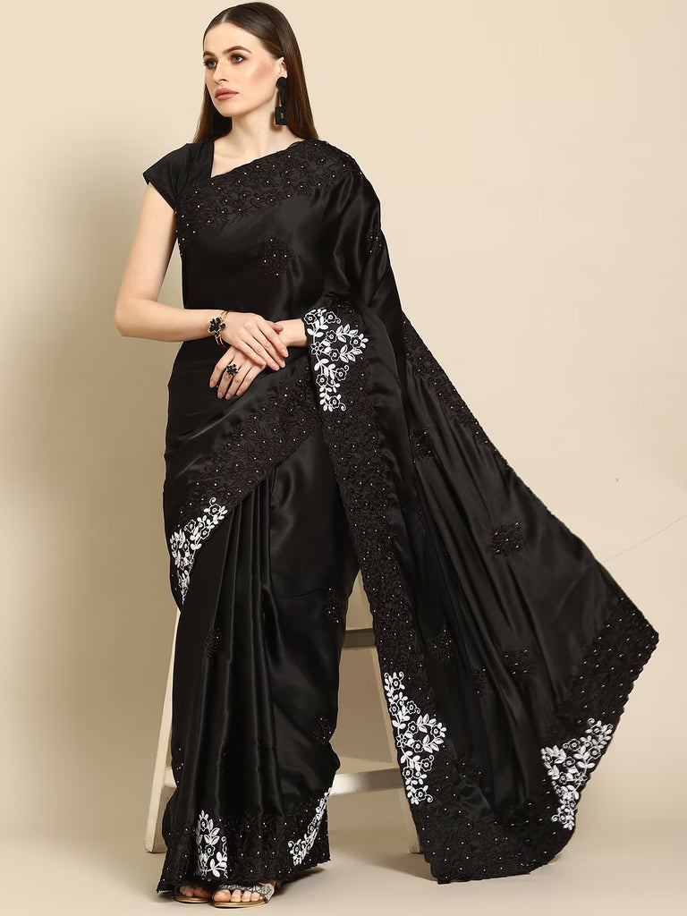 GLITZ Satin Saree stylefables   