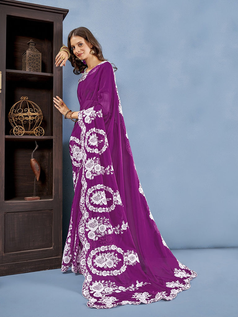 ELAN - MAGENTA Cotton Saree stylefables   