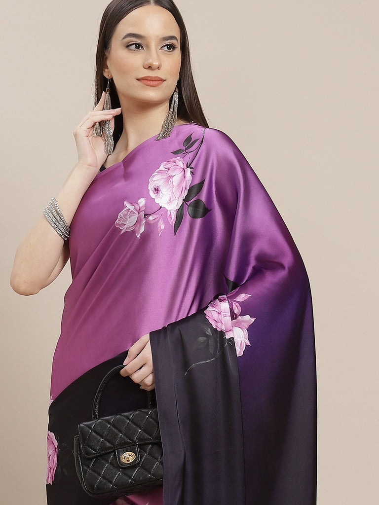 OMBRE LOVE-PURPLE Cotton Saree stylefables   