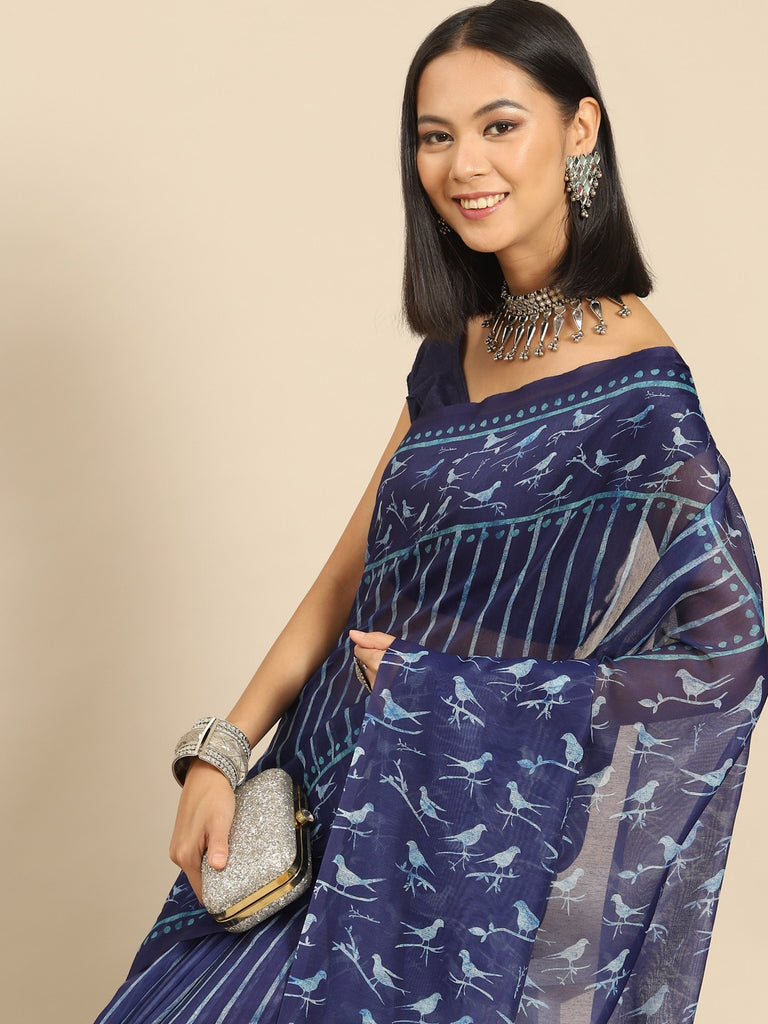 INDIGO DAILY Cotton Saree stylefables   