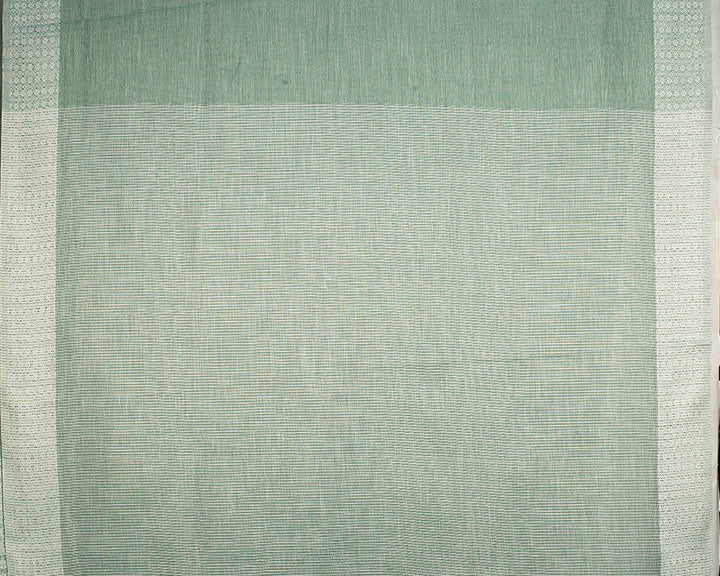 KAPAS : Green Linen Saree Linen Saree stylefables   