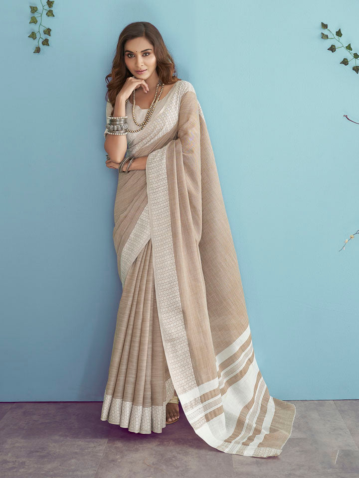 KAPAS : Tapus Linen Saree Linen Saree stylefables   