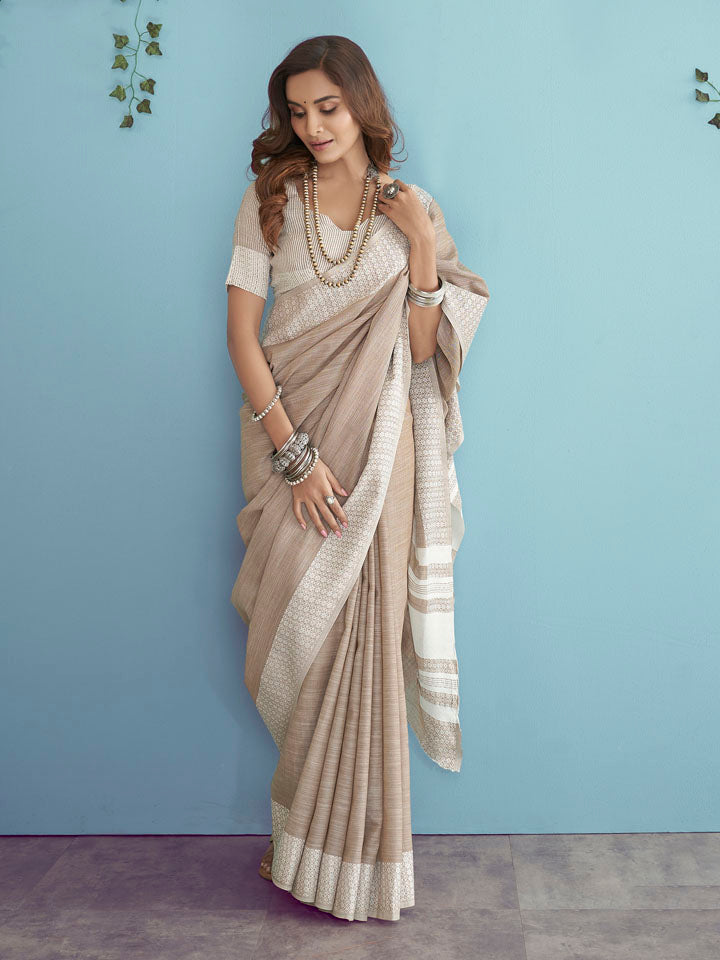 KAPAS : Tapus Linen Saree Linen Saree stylefables   