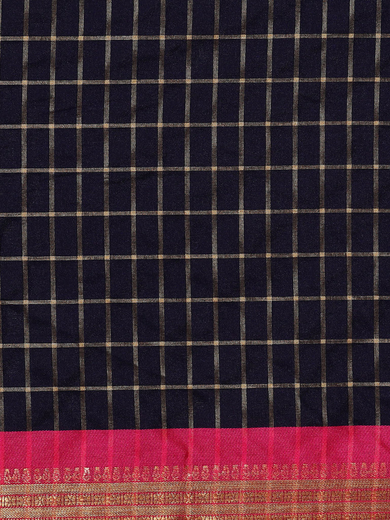 AMBAR : Blue Banarasi Silk Saree Silk Saree stylefables   