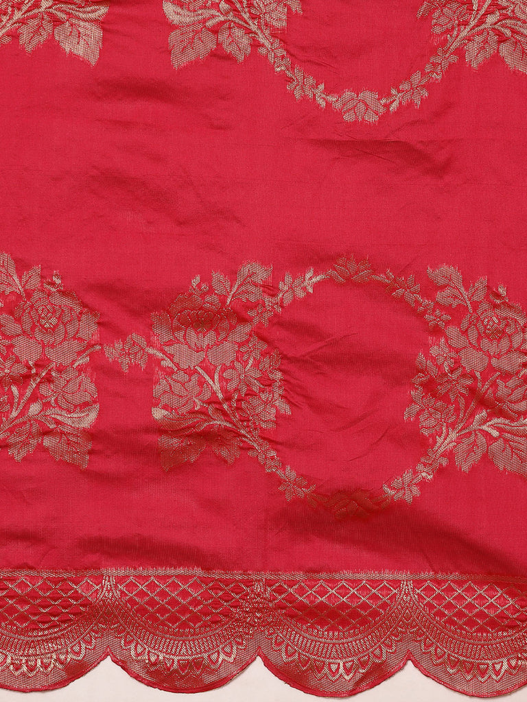 MAHARANI: Pink Banarasi Silk Saree Silk Saree stylefables   