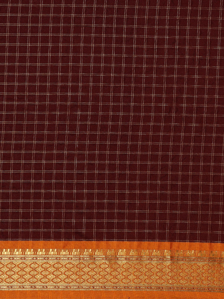 GERUA : Maroon Banarasi Silk Saree Silk Saree stylefables   