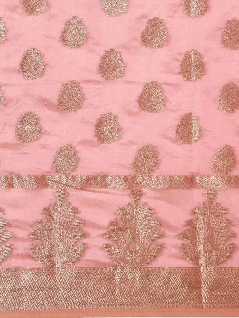 QALA : Pink Banarasi Silk Saree Silk Saree stylefables   