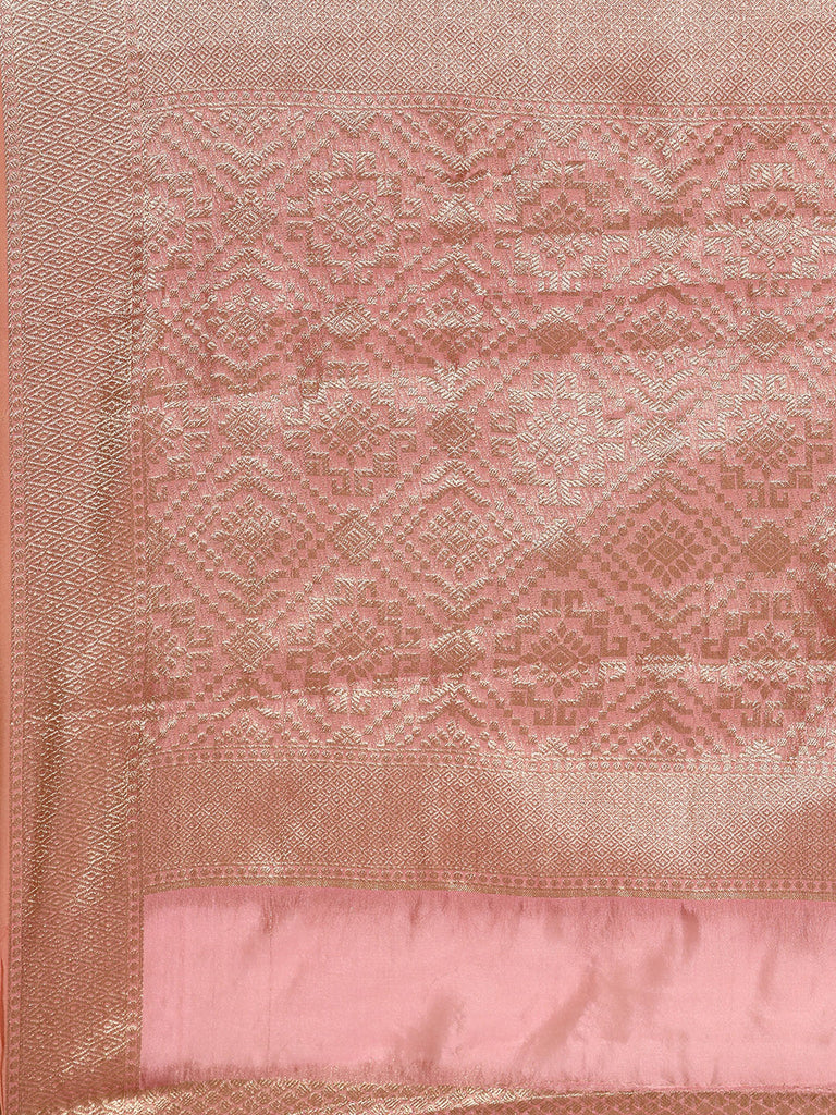 QALA : Pink Banarasi Silk Saree Silk Saree stylefables   