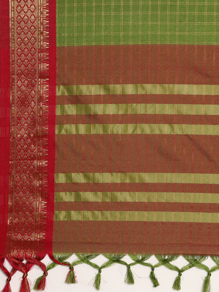 BAHAR : Green Banarasi Silk Saree Silk Saree stylefables   