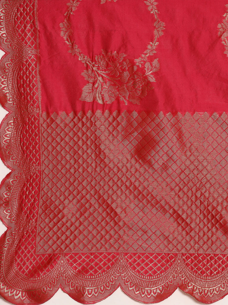 MAHARANI: Pink Banarasi Silk Saree Silk Saree stylefables   