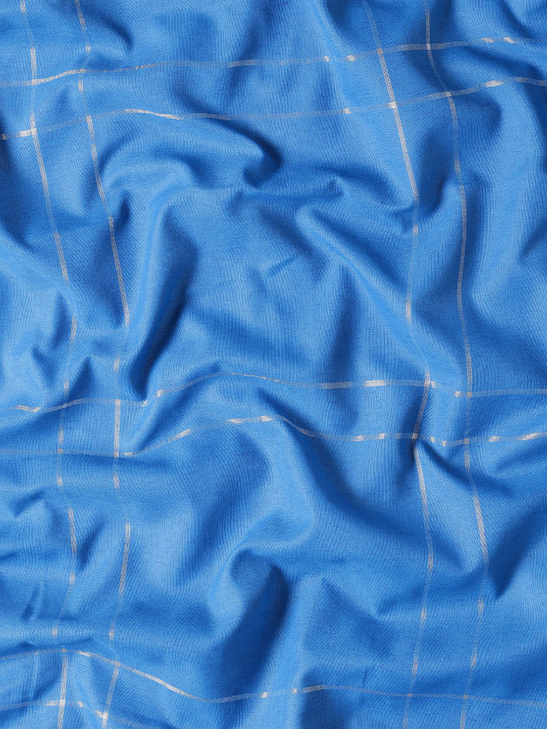 SUTA : Blue Cotton Saree Cotton Saree stylefables   