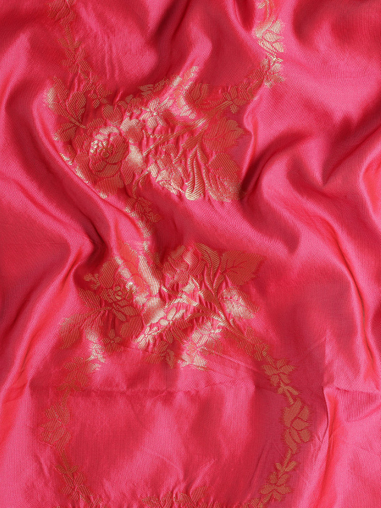 MAHARANI: Pink Banarasi Silk Saree Silk Saree stylefables   