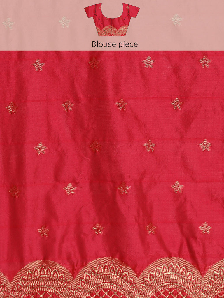 MAHARANI: Pink Banarasi Silk Saree Silk Saree stylefables   